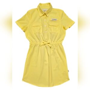 Magellan Outdoors Girls' Laguna Madre Short Sleeve Yellow Dress Size L ( 12-14)